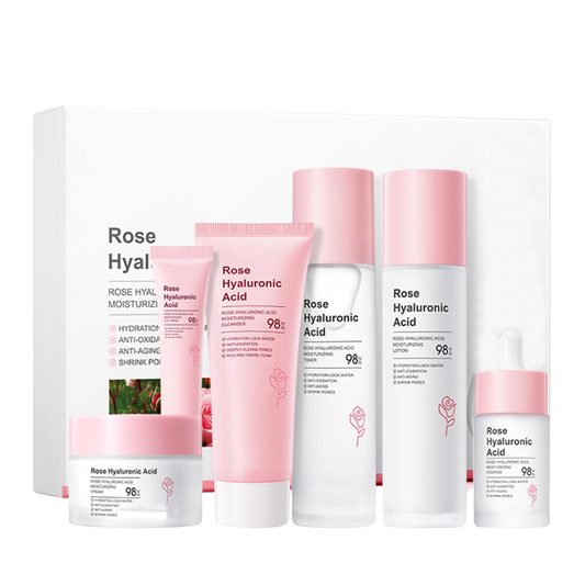 Ácido Hialurónico con Extracto de Rosa - Kit 6 Piezas Hidratación Profunda